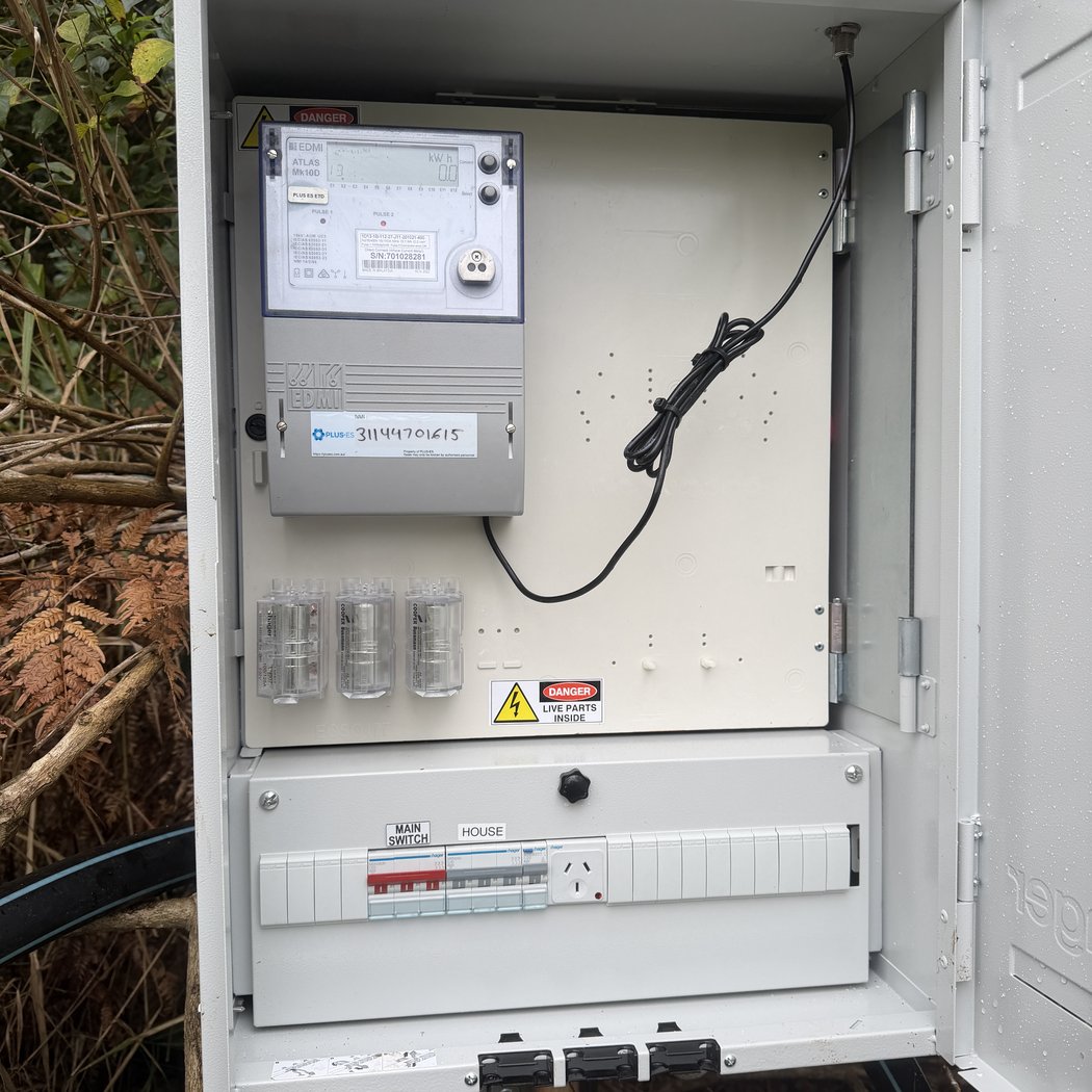 New meter box and switchboard installation on a rural Noosa Hinterland property by Ultralec