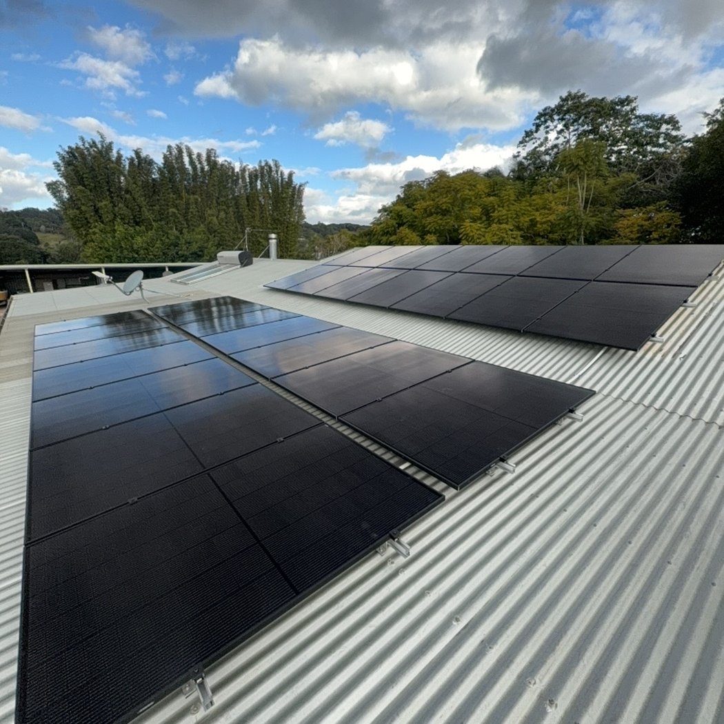 All-black solar panels installed on a Noosa Hinterland roof by Ultralec