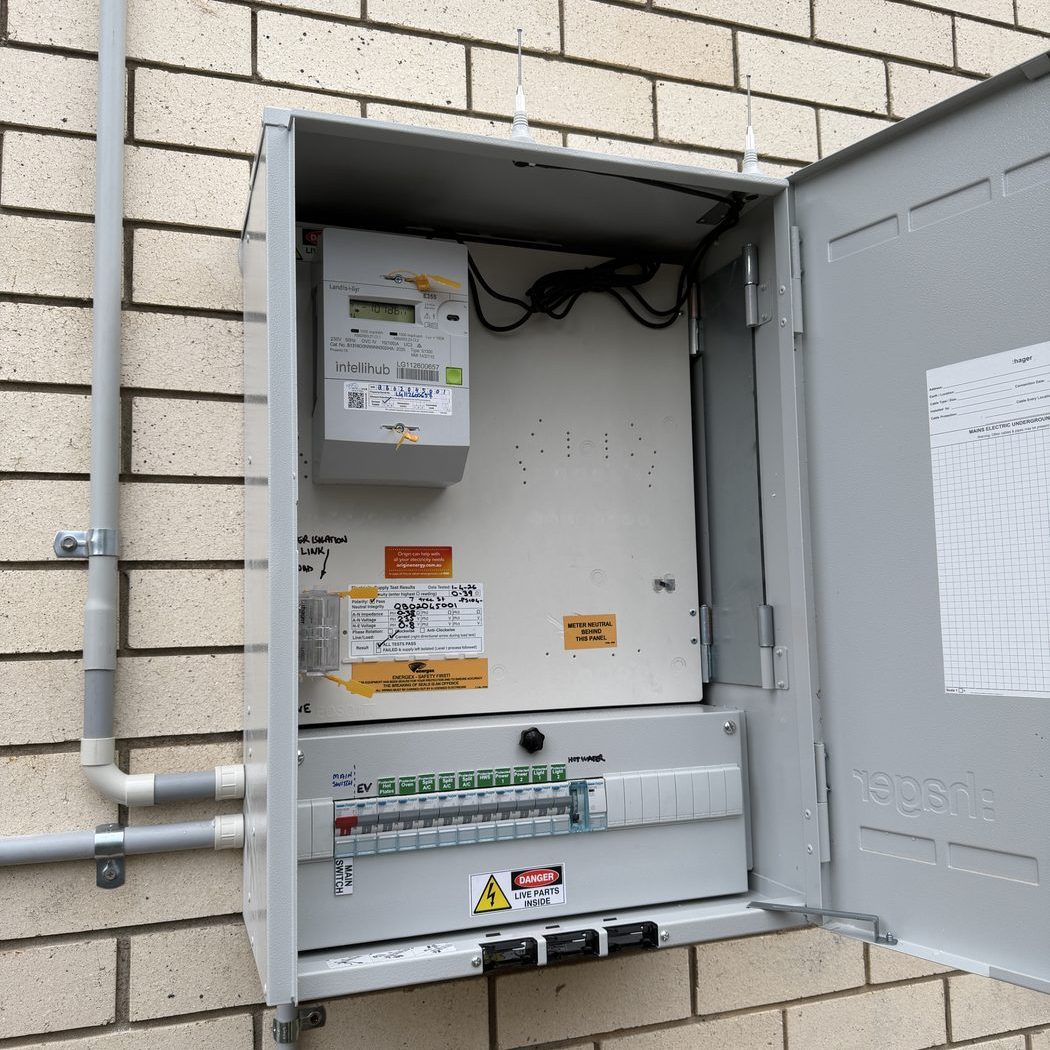 Modern compliant switchboard with smart meter installed by Ultralec — switchboard upgrade Noosa Hinterland